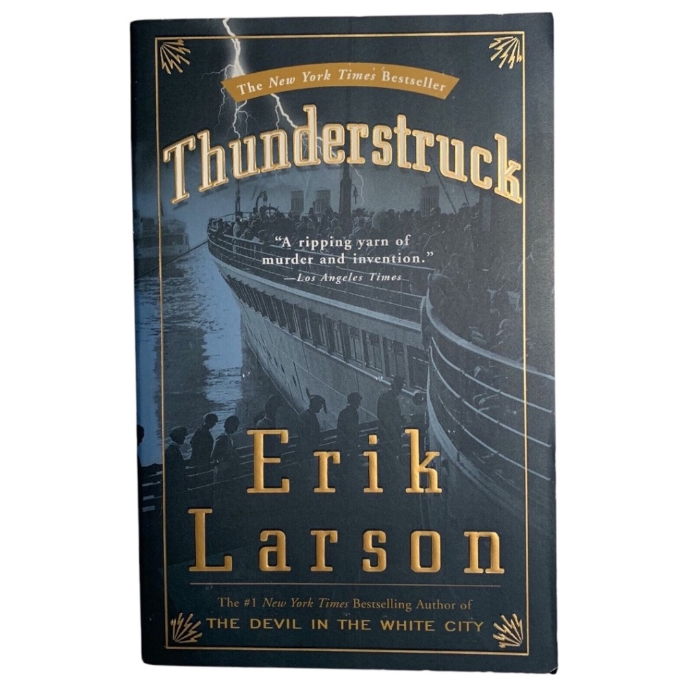 Thunderstruck by Erik Larson (2007, Paperback) Book Historical fiction Boat Love
